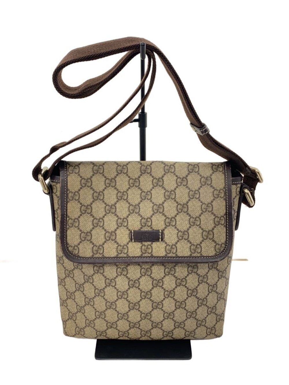 Gucci GG Supreme Messenger Bag beige ebony GG monogram canvas brown